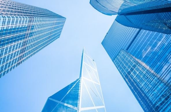 Corporate building representing enterpriseal strength